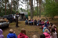 Naturlehrpfad falconrider mit den Kindern der Grundschule Am Lrchenfeld